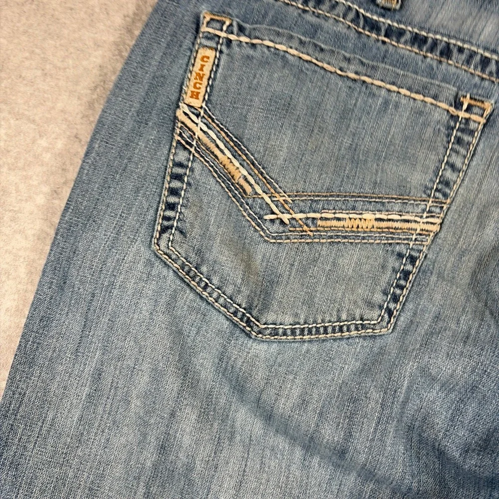 Cinch Ian Jeans Mens 36x34 (Fits 36x32) Blue Slim Bootcut Western Denim Stretch